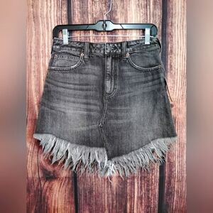 We The Free Frayed Hem Denim Skirt Size 25 NWT